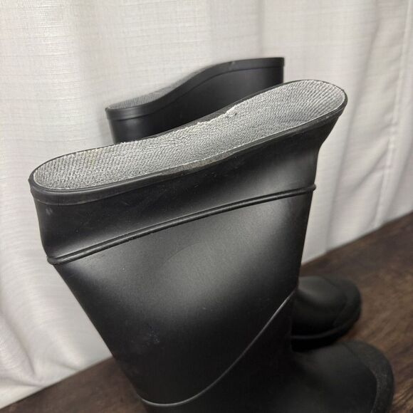 SERVUS Rubber Waterproof PVC Work Boots Plain Soft Toe Men 7 Wmn 9 - Picture 3 of 7